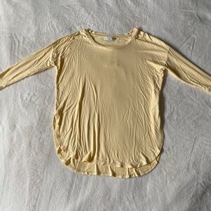 Babaton Soft Yellow Long Sleeve Tee